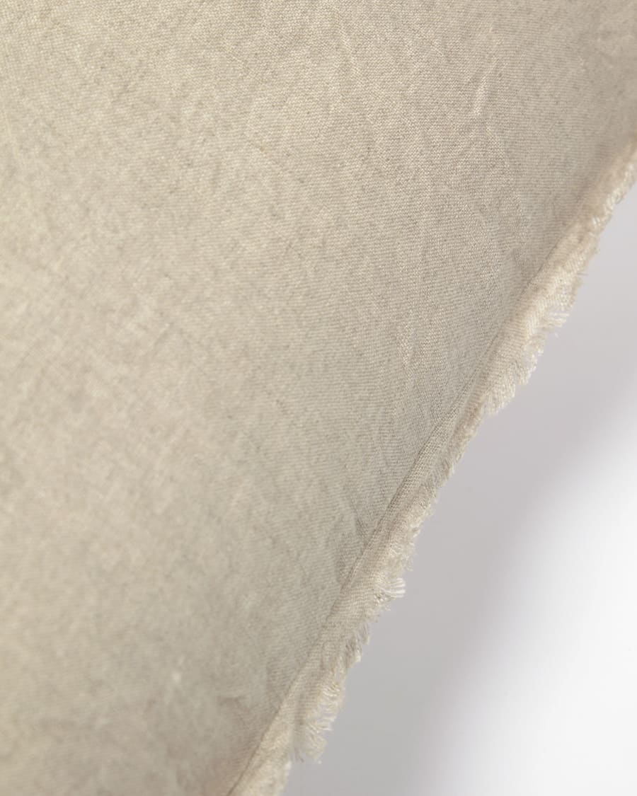 Draupadi cushion cover 100% linen in beige 45 x 45 cm