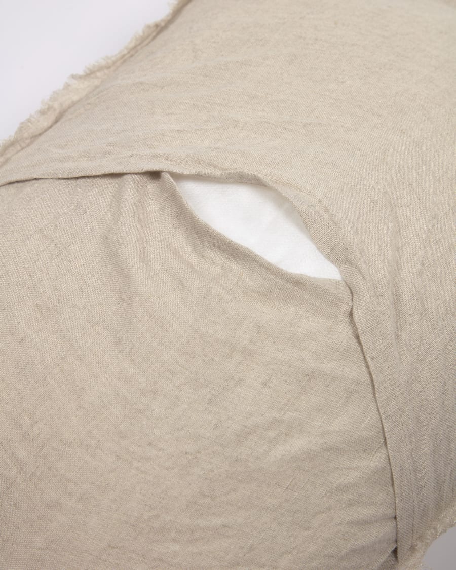 Draupadi cushion cover 100% linen in beige 30 x 50 cm