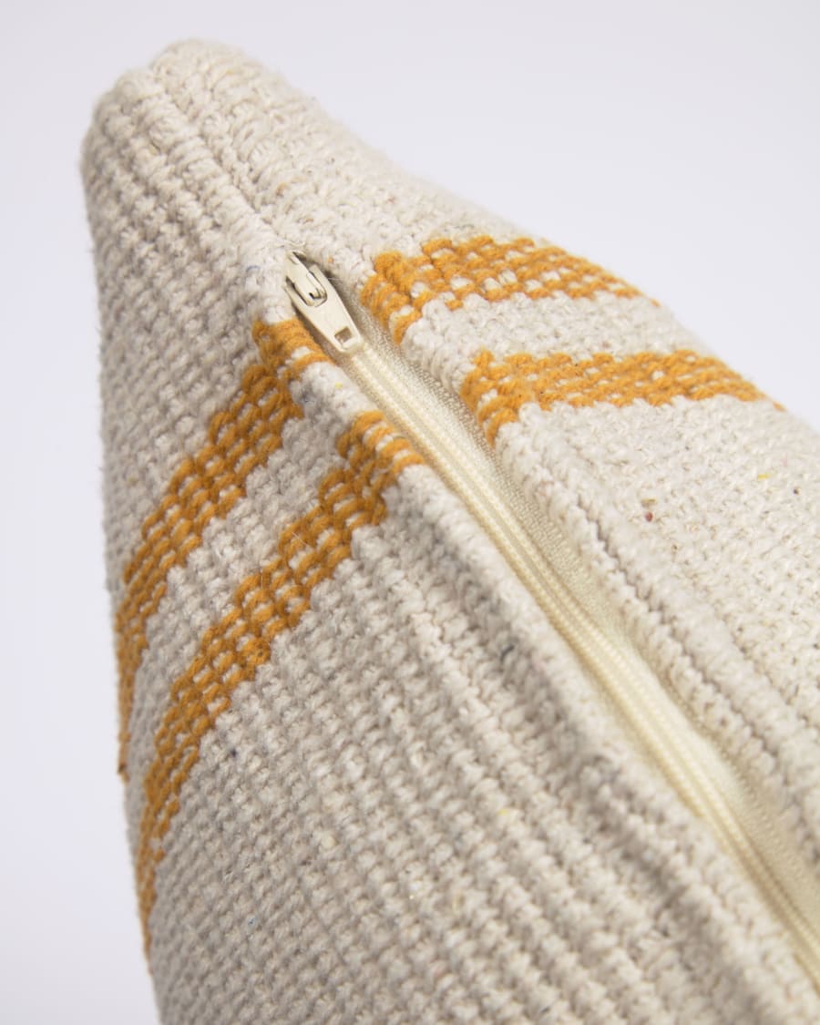 Marilina cushion cover 100% cotton in white and multicoloured stripes 45 x 45 cm