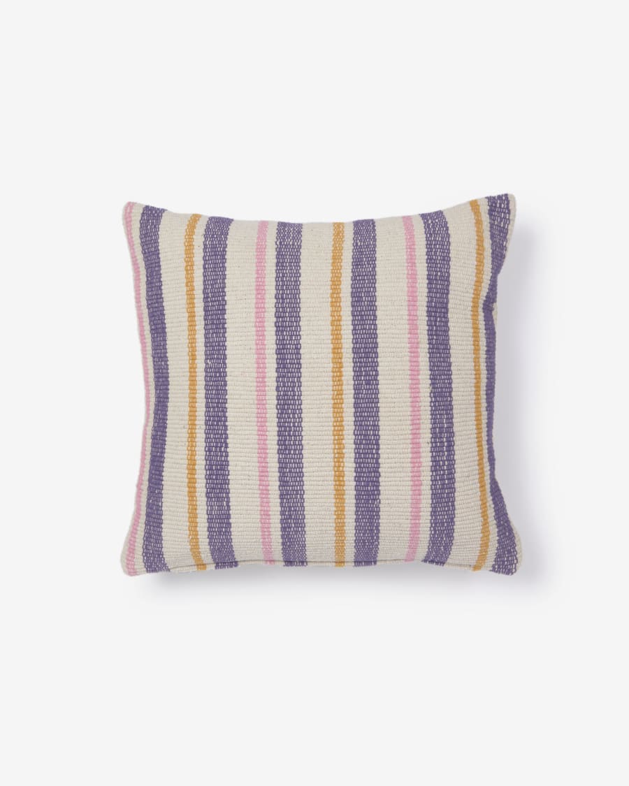 Marilina cushion cover 100% cotton in multicoloured stripes 45 x 45 cm