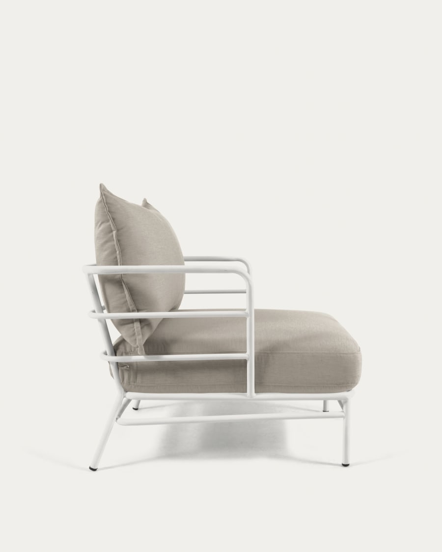 Mareluz armchair in white steel