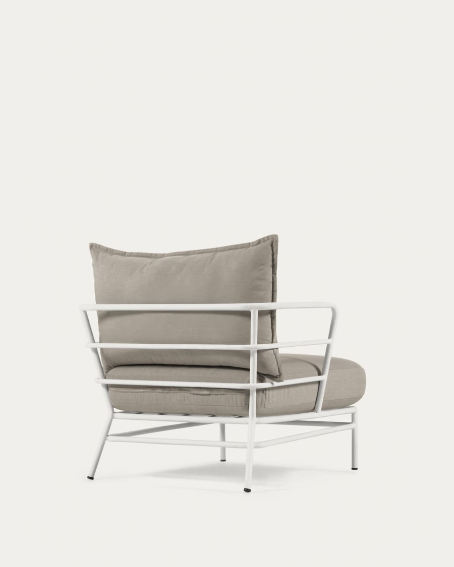 Mareluz armchair in white steel