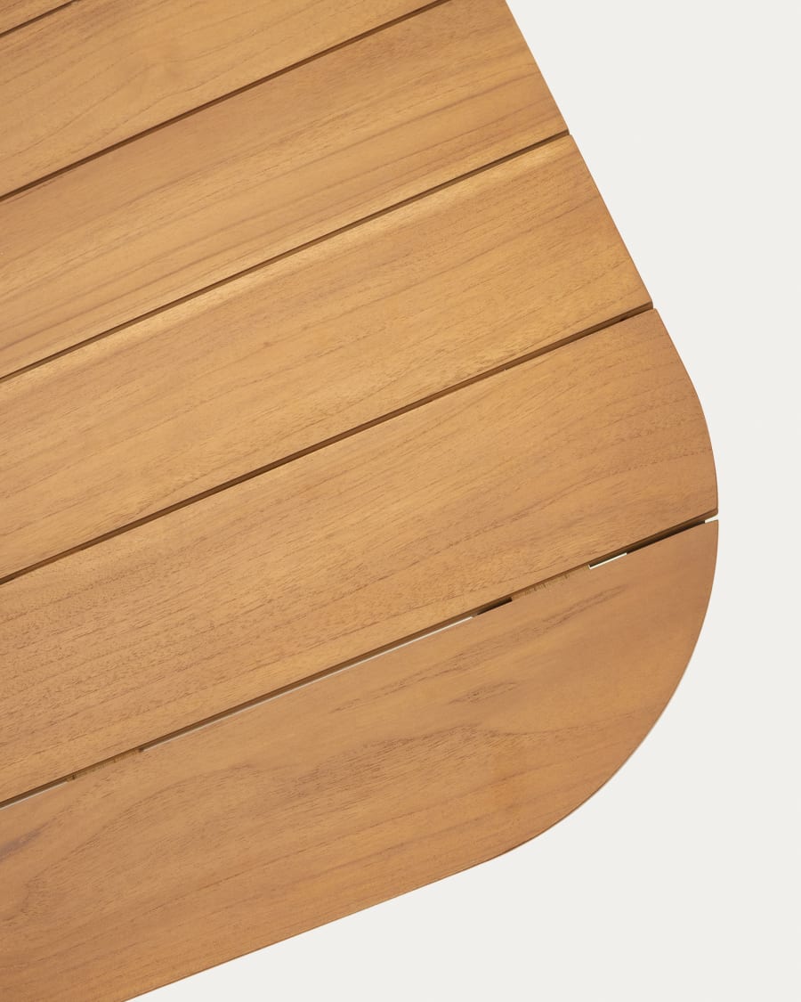 Tudons outdoor table in aluminium with a grey and teak finish, 148 x 148 cm FSC 100%