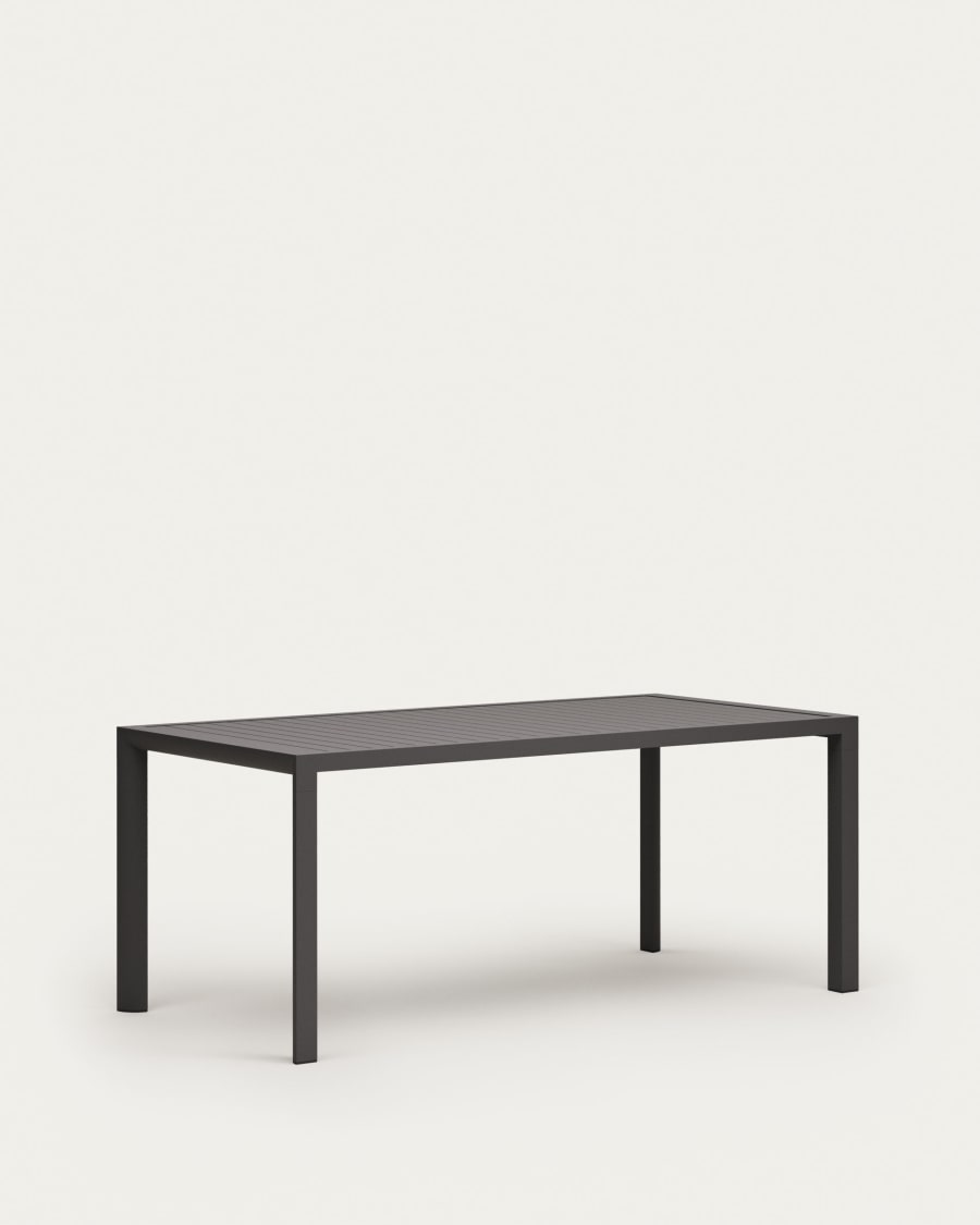 Culip aluminium outdoor table in powder coated grey finish, 180 x 90 cm