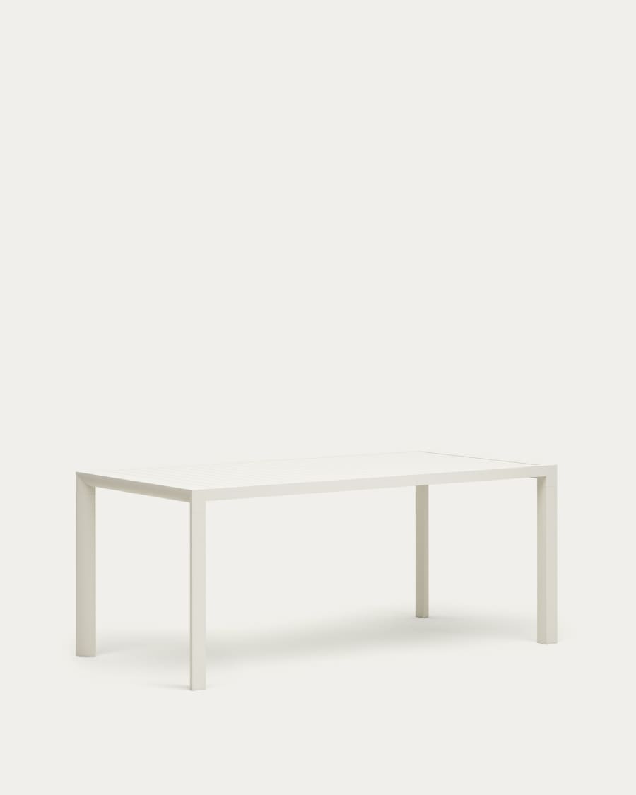 Culip aluminium outdoor table with white finish, 180 x 90 cm