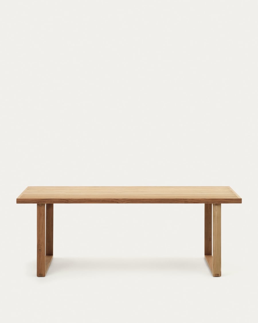 Canadell 100% outdoor solid recycled teak table, 220 x 100 cm