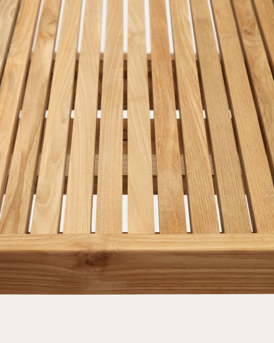 Canadell 100% outdoor solid recycled teak table, 220 x 100 cm