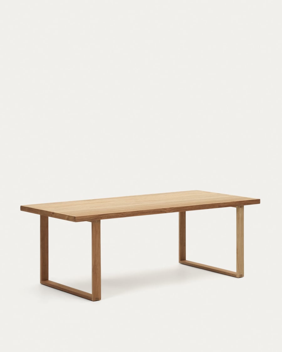 Canadell 100% outdoor solid recycled teak table, 220 x 100 cm