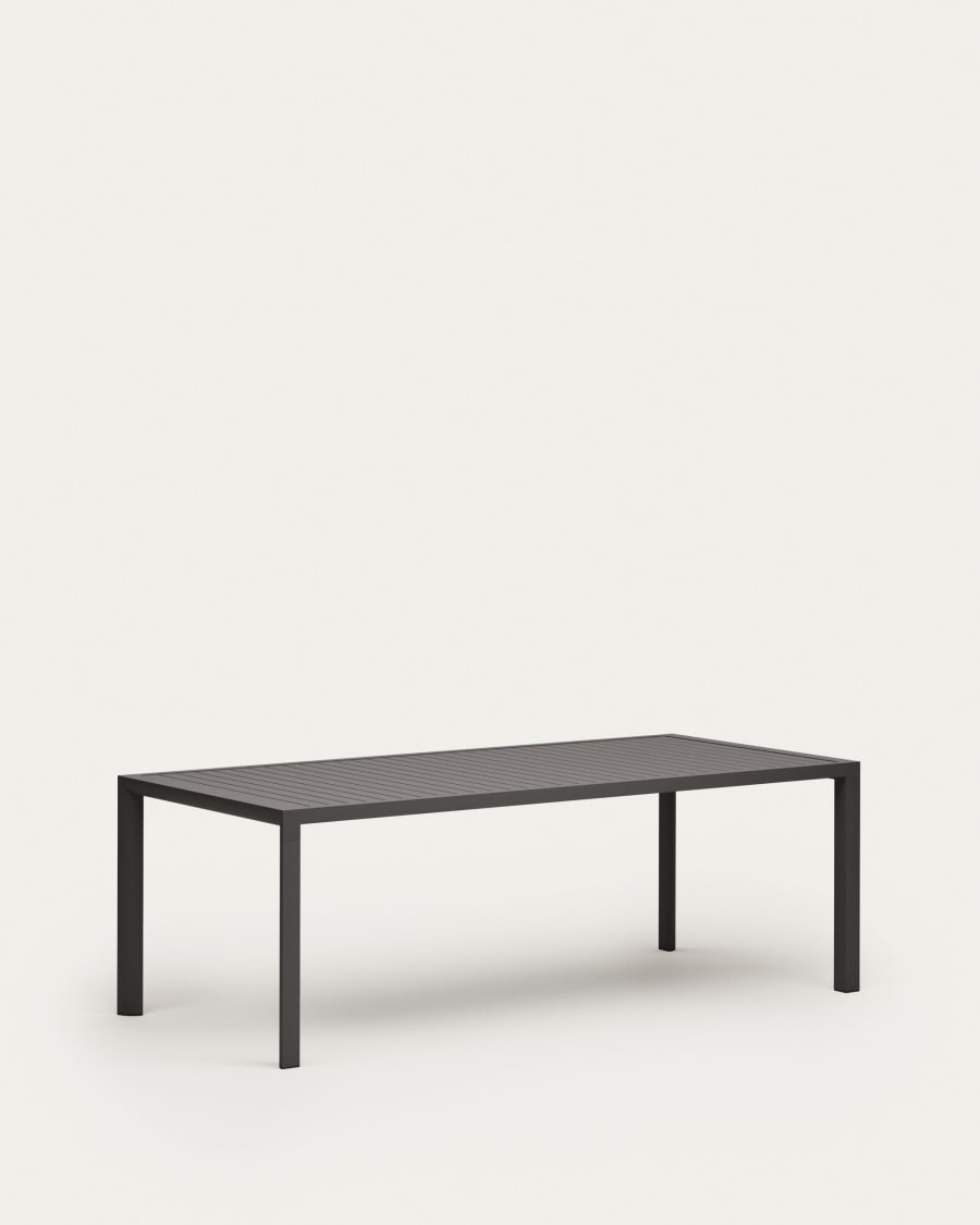 Culip aluminium outdoor table in powder coated grey finish, 220 x 100 cm
