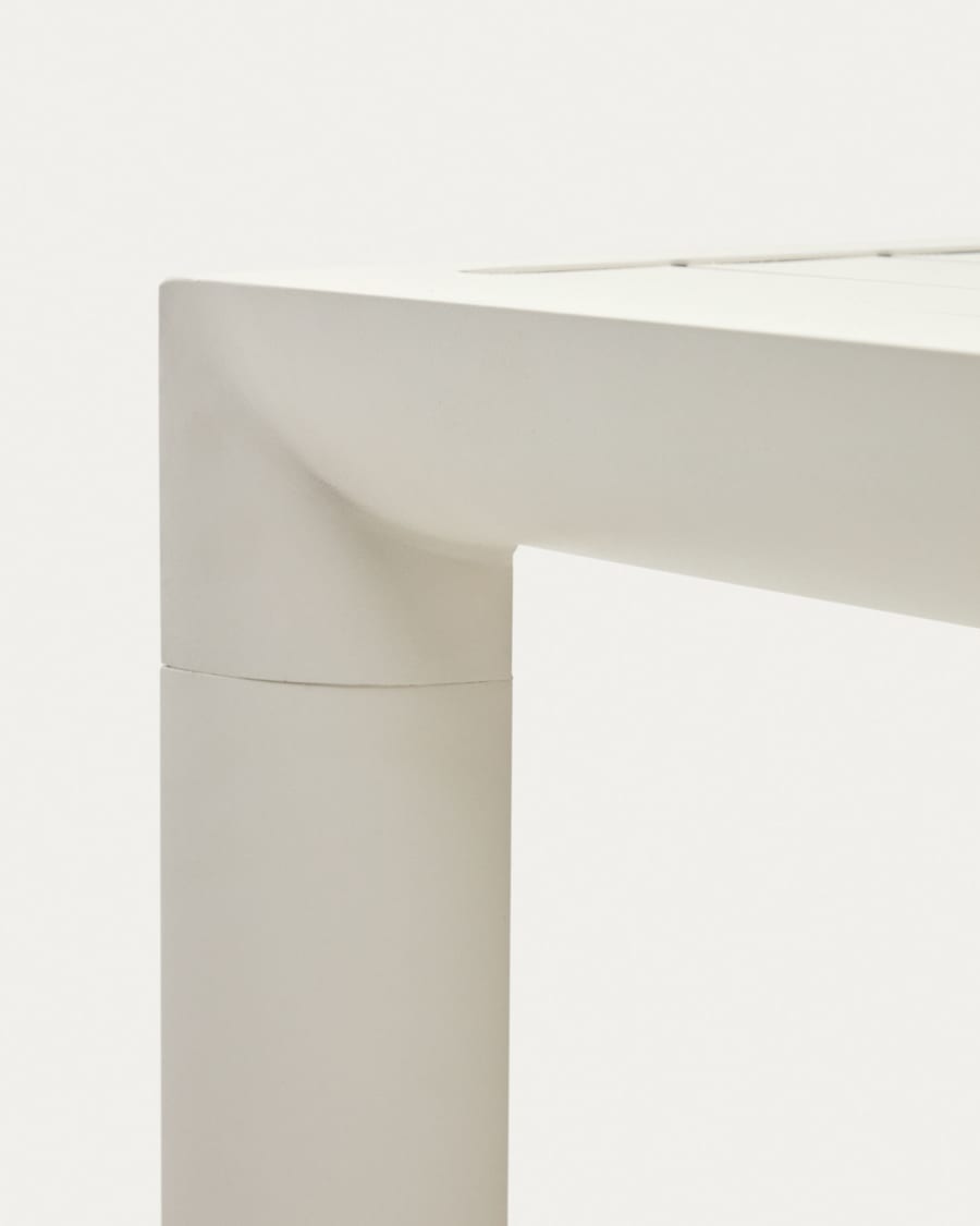 Culip aluminium outdoor table in powder coated white finish, 77 x 77 cm