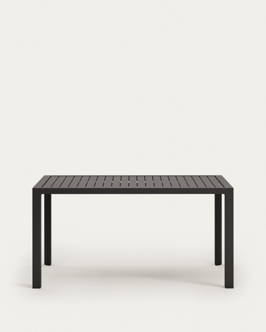 Culip aluminium outdoor table in powder coated grey finish, 150 x 77 cm