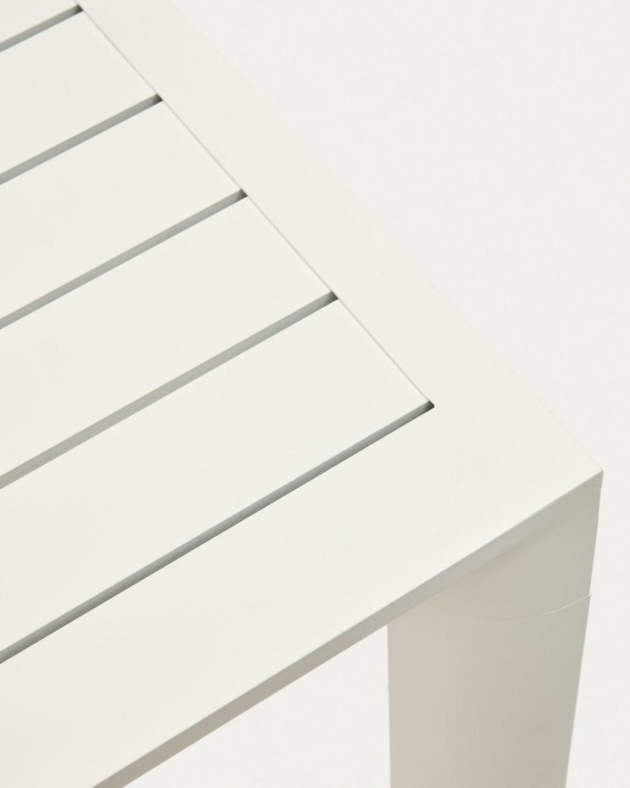Culip aluminium outdoor table in powder coated white finish, 150 x 77 cm