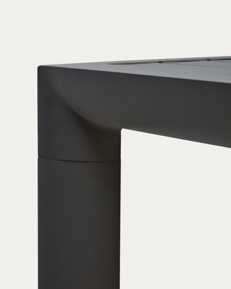 Culip aluminium outdoor bar table in powder coated grey finish, 150 x 77 cm