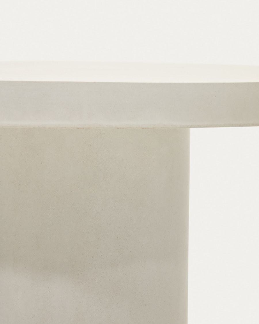 Aiguablava round table in white cement, Ø 120 cm