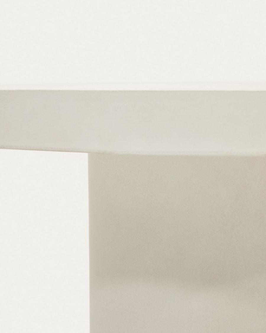 Aiguablava round table in white cement, Ø 90 cm