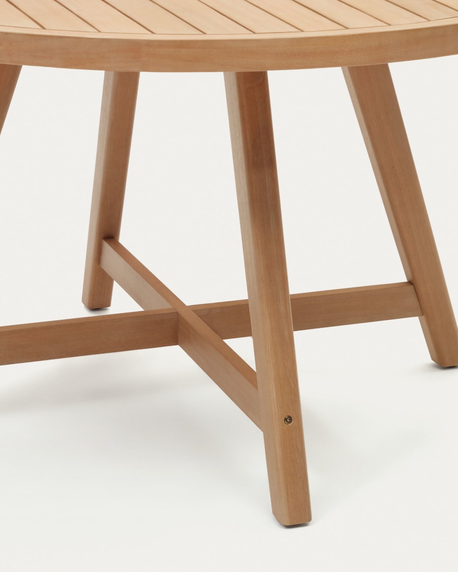 Urgell 100% outdoor suitable round table in solid eucalyptus wood, Ø 130 cm FSC