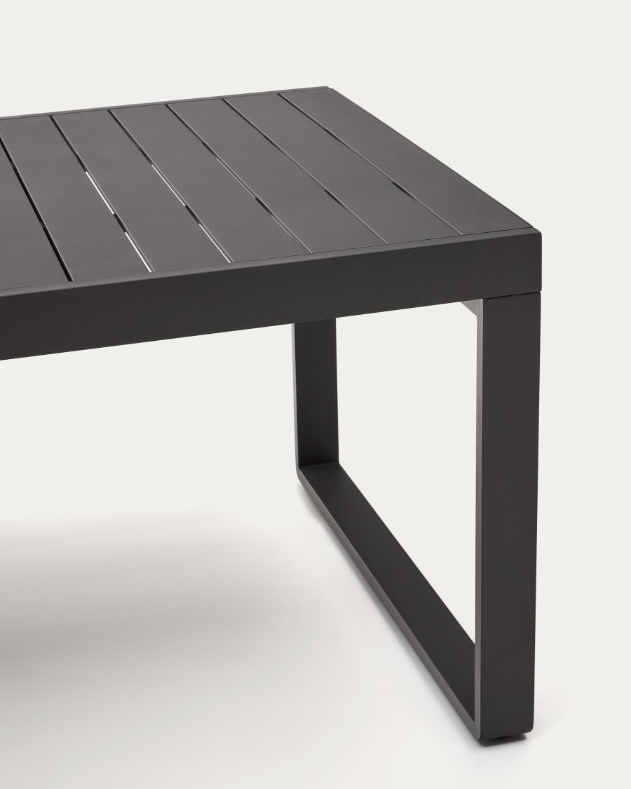 Galdana Aluminium-Gartentisch, ausziehbar, mit dunkelgrauem Finish, 220 (340) x 100 cm