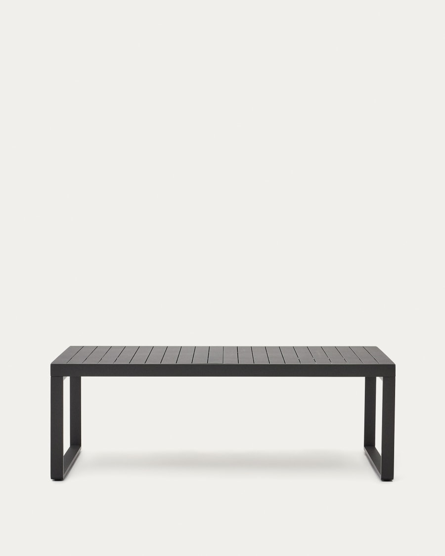 Galdana Aluminium-Gartentisch, ausziehbar, mit dunkelgrauem Finish, 220 (340) x 100 cm