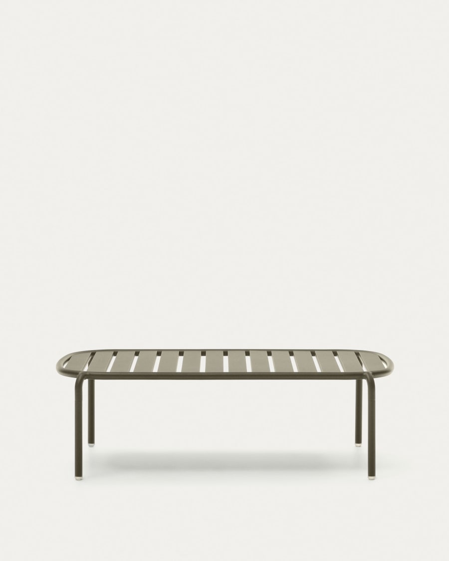 Joncols outdoor aluminium coffee table with powder coated green finish, Ø 110 x 62 cm
