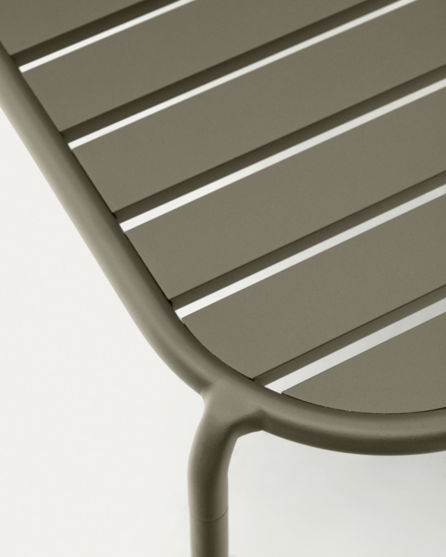 Joncols outdoor aluminium coffee table with powder coated green finish, Ø 110 x 62 cm