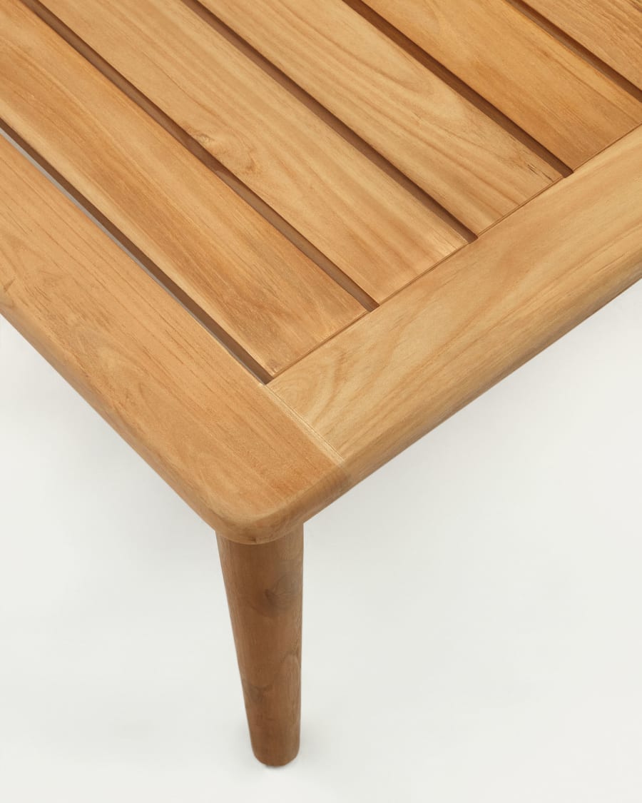 Portitxol solid teak coffee table, 80 x 80 cm