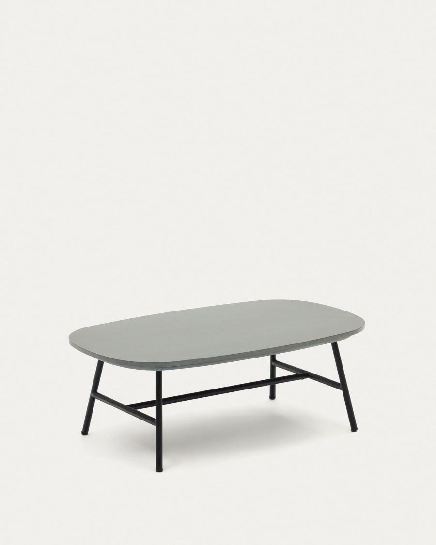 Bramant steel coffee table with black finish, 100 x 60 cm