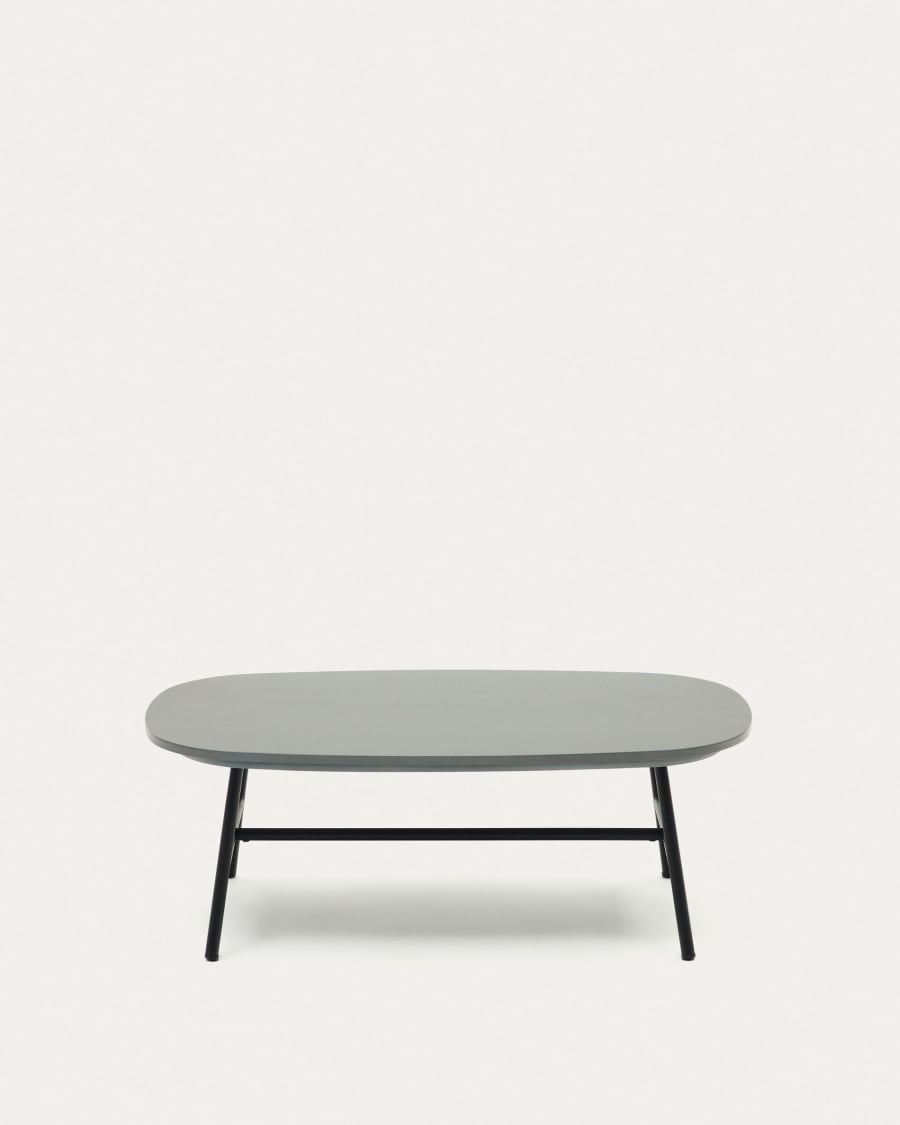 Bramant steel coffee table with black finish, 100 x 60 cm