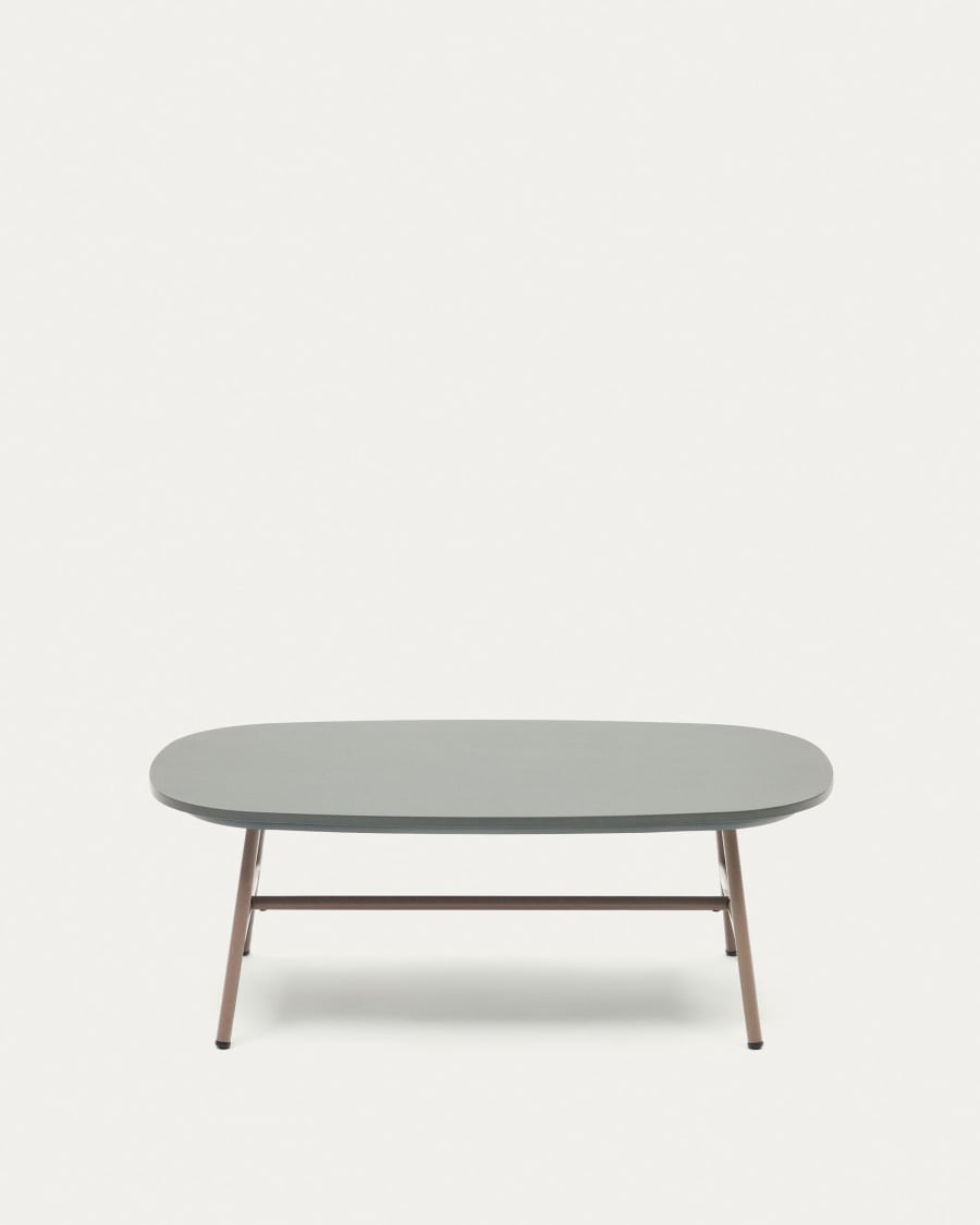 Bramant steel coffee table with mauve finish, 100 x 60 cm