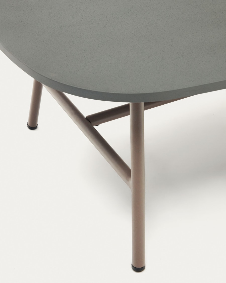 Bramant steel side table with mauve finish, 60 x 60 cm