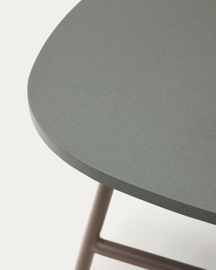 Bramant steel side table with mauve finish, 60 x 60 cm