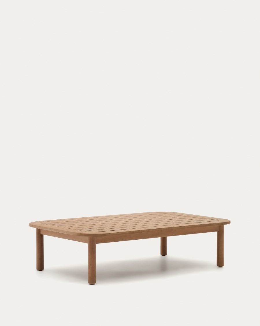 Sacova solid eucalyptus wood coffee table, 100% outdoor suitable 140 x 89 cm