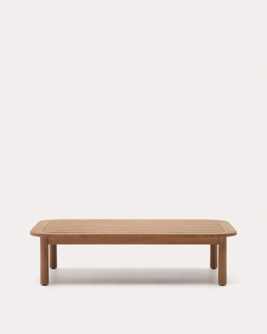 Sacova solid eucalyptus wood coffee table, 100% outdoor suitable 140 x 89 cm