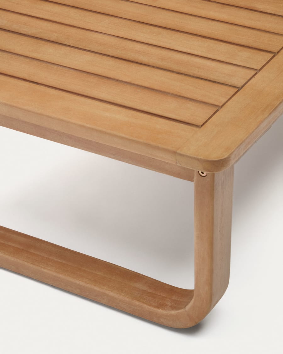 Sacaleta solid eucalyptus wood coffee table, 100% outdoor suitable 100 x 60 cm