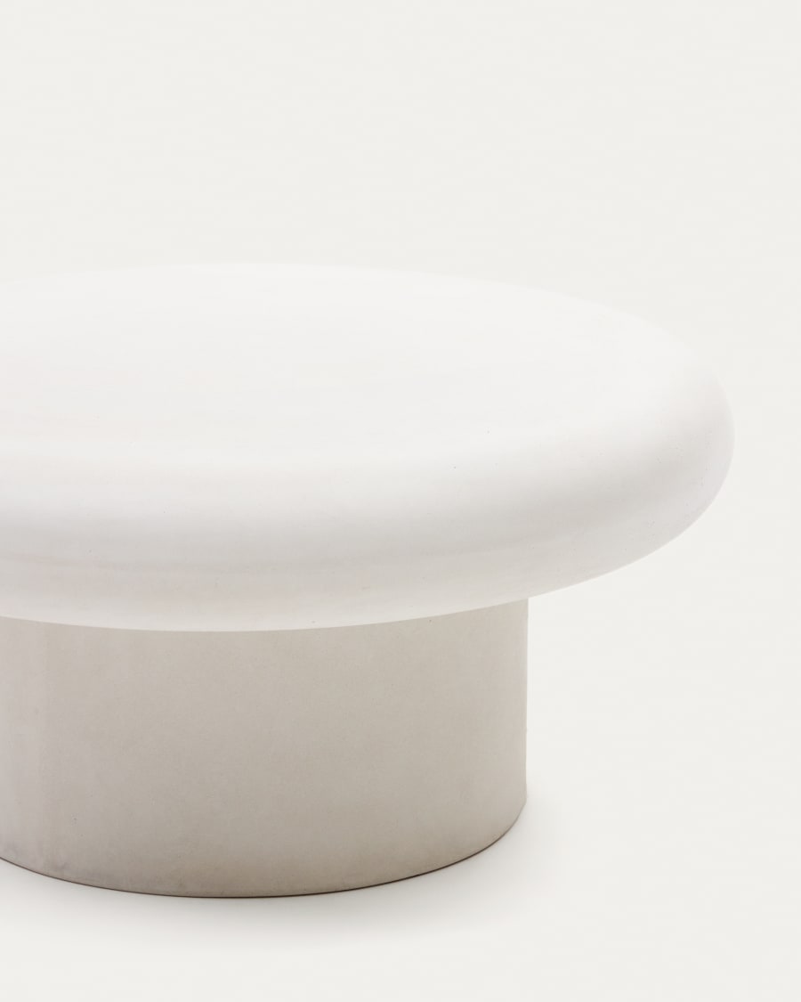 Addaia Round White Cement Coffee Table Ø66 cm