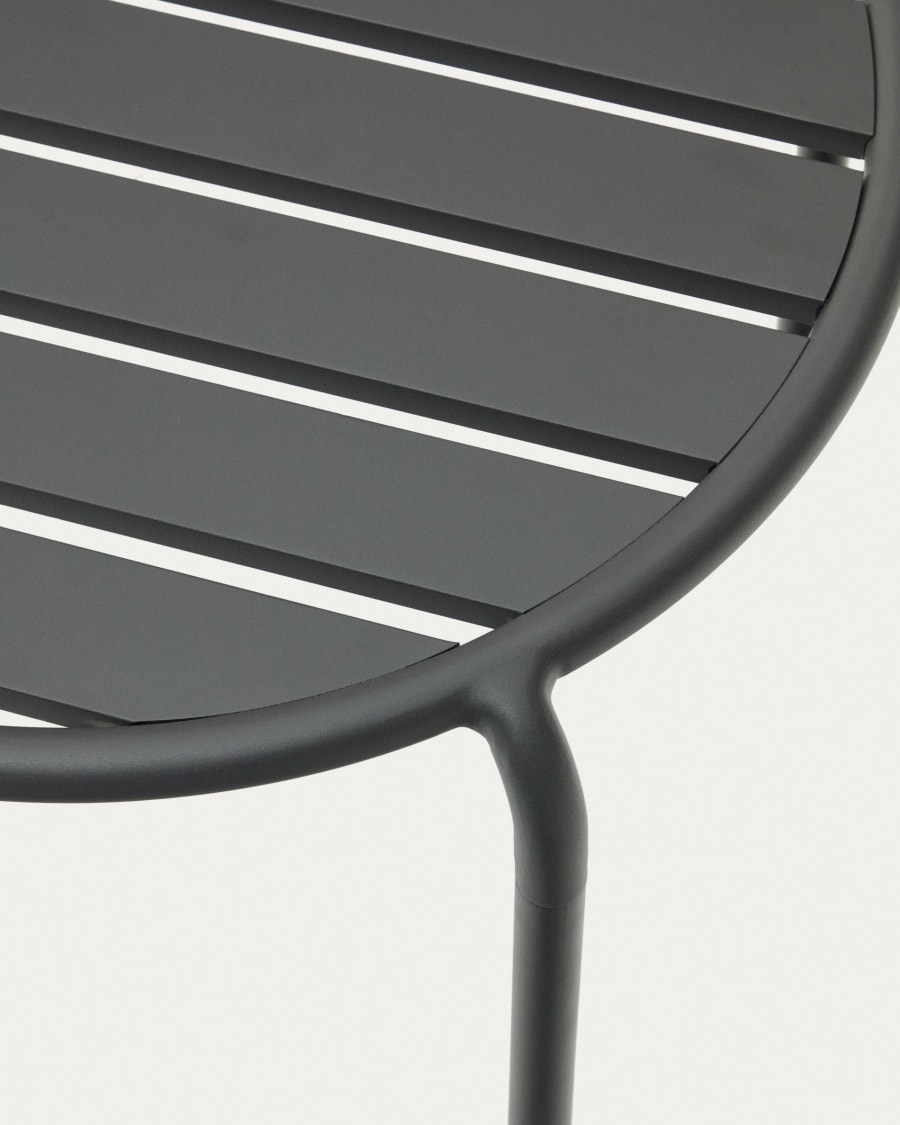 Joncols aluminium side table in powder coated grey finish, Ø 60 cm
