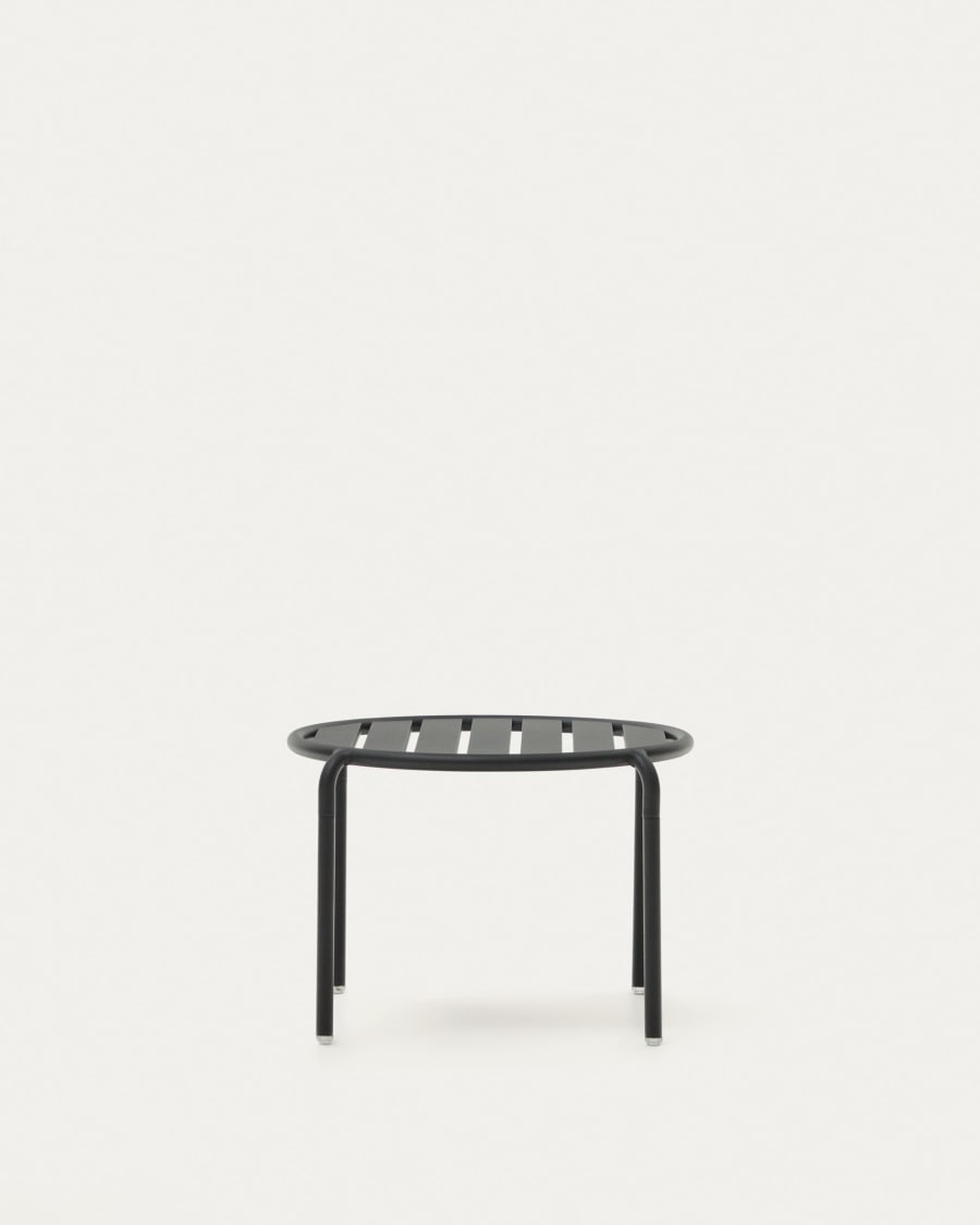 Joncols aluminium side table in powder coated grey finish, Ø 60 cm