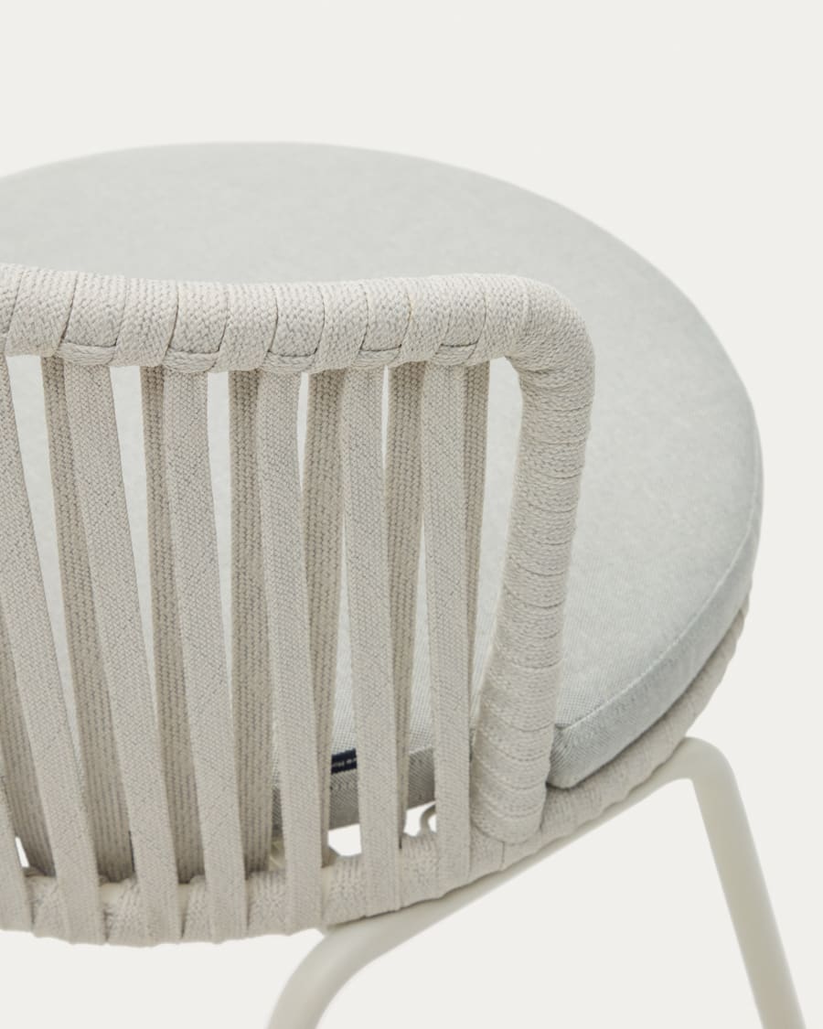 Saconca outdoor chair with cord and grey galvanised steel