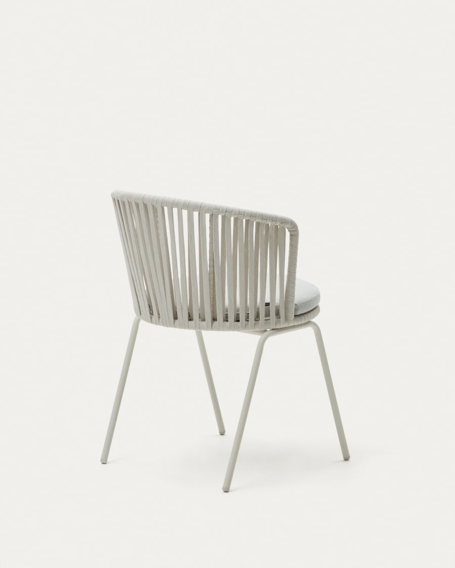 Saconca outdoor chair with cord and grey galvanised steel