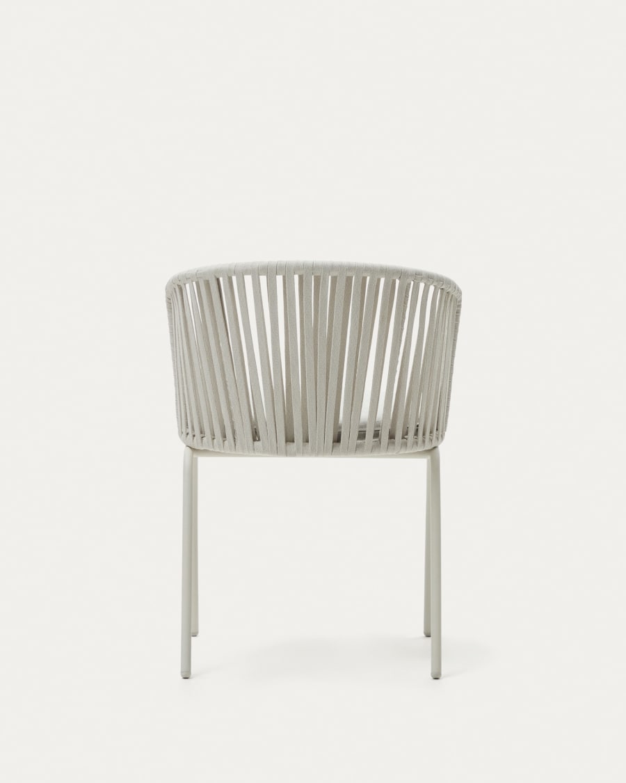 Saconca outdoor chair with cord and grey galvanised steel