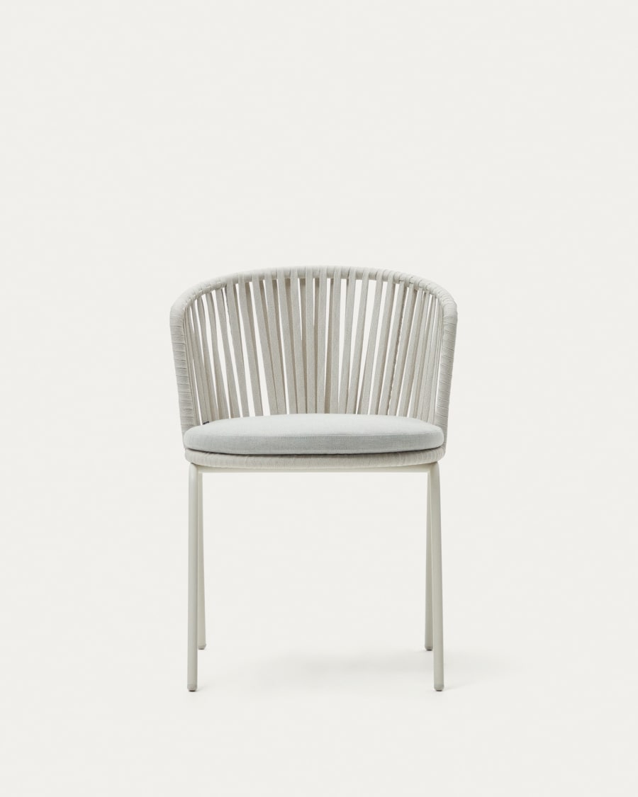 Saconca outdoor chair with cord and grey galvanised steel