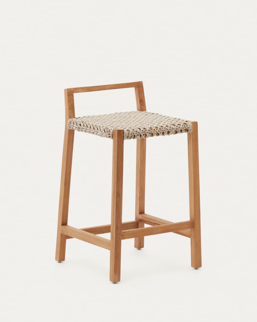 Giverola solid teak wood stool, 67,5 cm