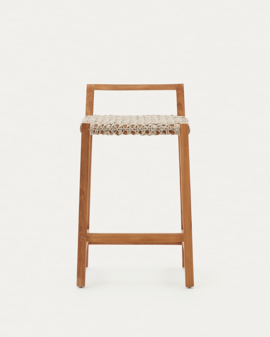 Giverola solid teak wood stool, 67,5 cm