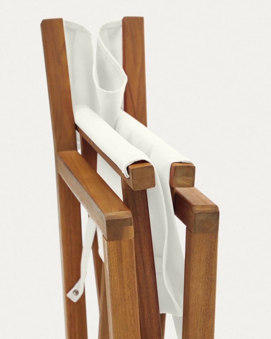 Thianna folding outdoor chair in beige with solid acacia wood FSC 100%