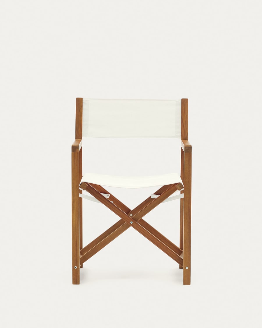 Thianna folding outdoor chair in beige with solid acacia wood FSC 100%