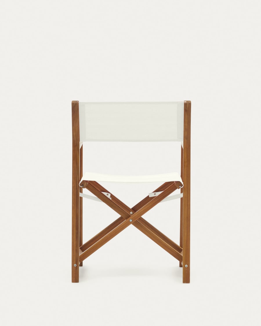Thianna folding outdoor chair in beige with solid acacia wood FSC 100%