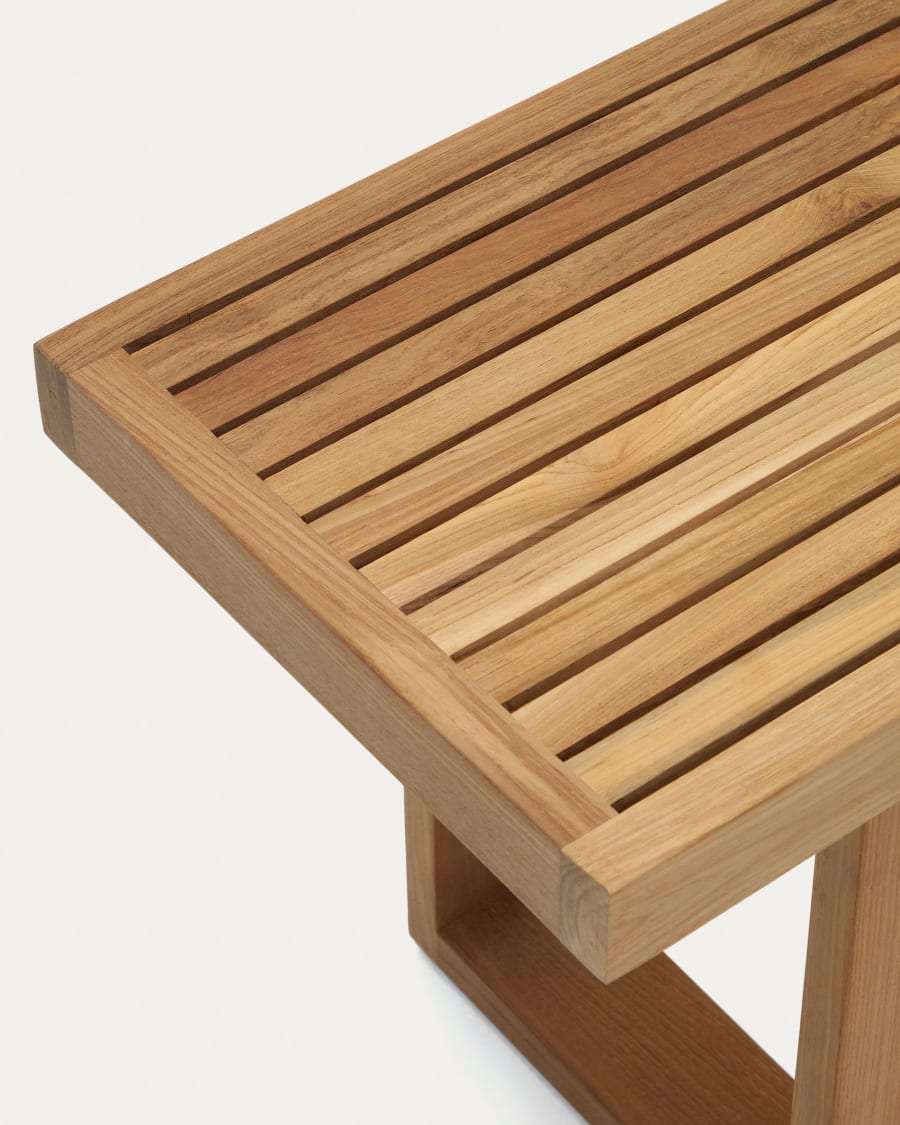 Canadell 100% outdoor solid recycled teak bench, 210 cm