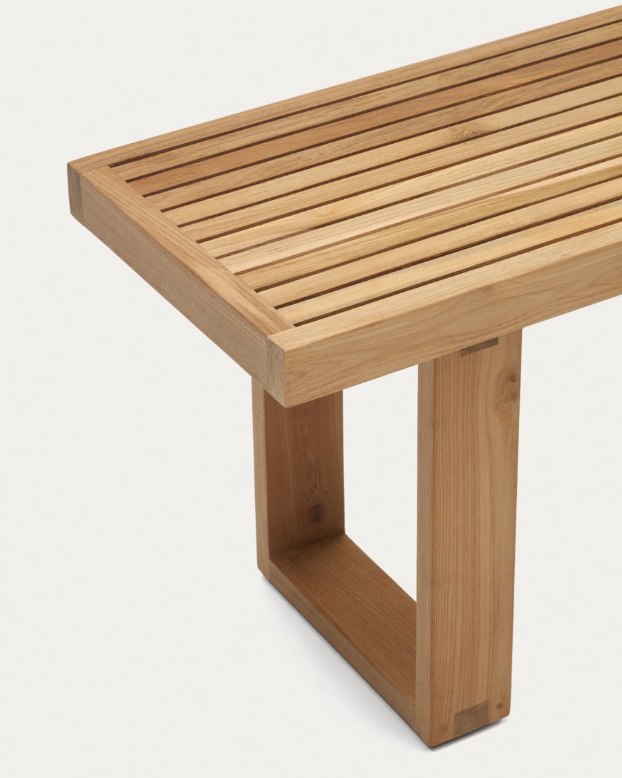 Canadell 100% outdoor solid recycled teak bench, 210 cm