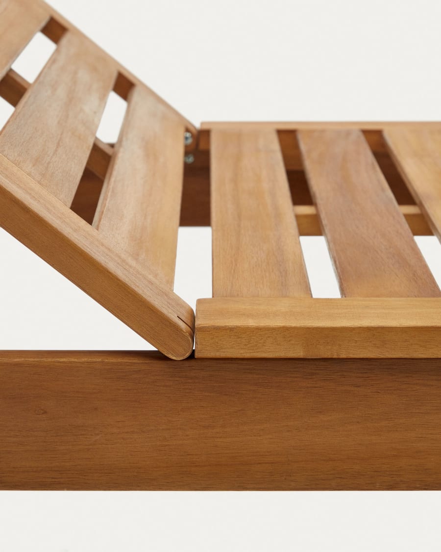 Sulamita outdoor sun lounger made from solid acacia wood FSC 100%