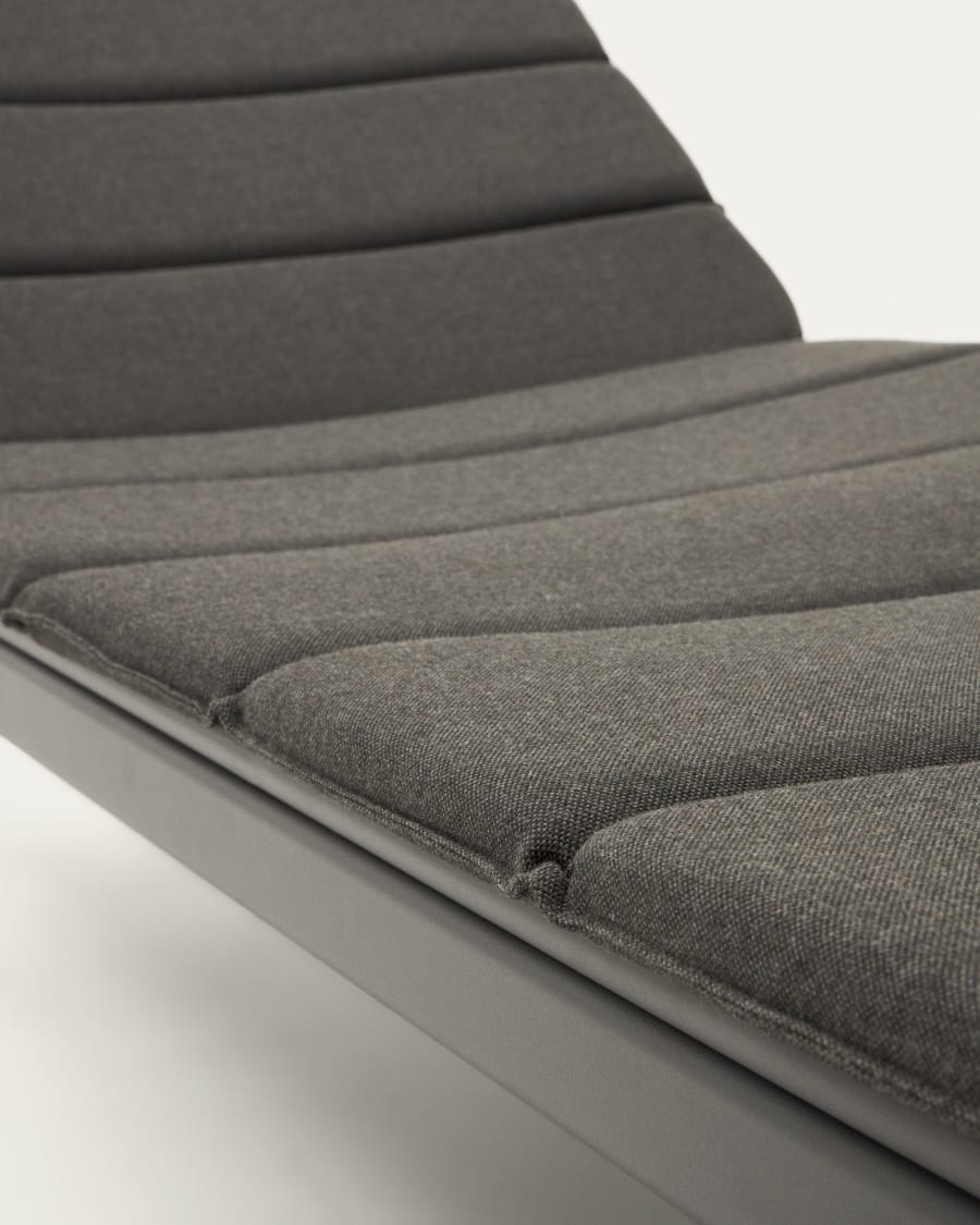 Marcona aluminium sun lounger in a black paint finish