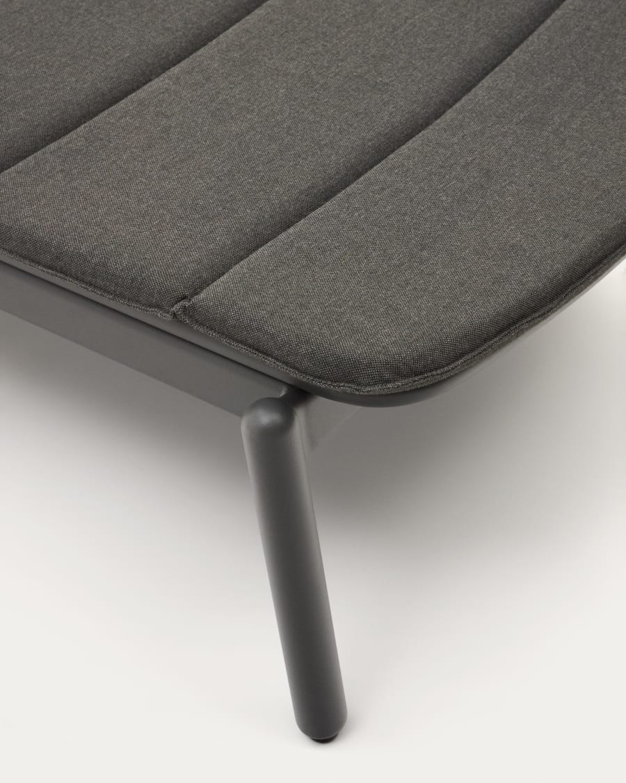 Marcona aluminium sun lounger in a black paint finish